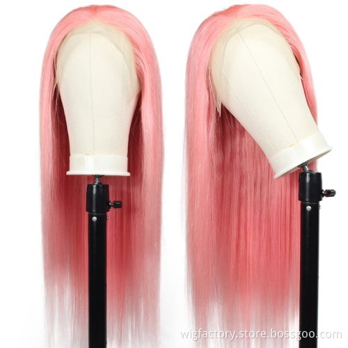Natural Virgin Brazilian  Hair Lace Frontal Wig for Black Women,Pre Pluck Lace Wig,Cheap Cuticle Aligned Long Human Wi